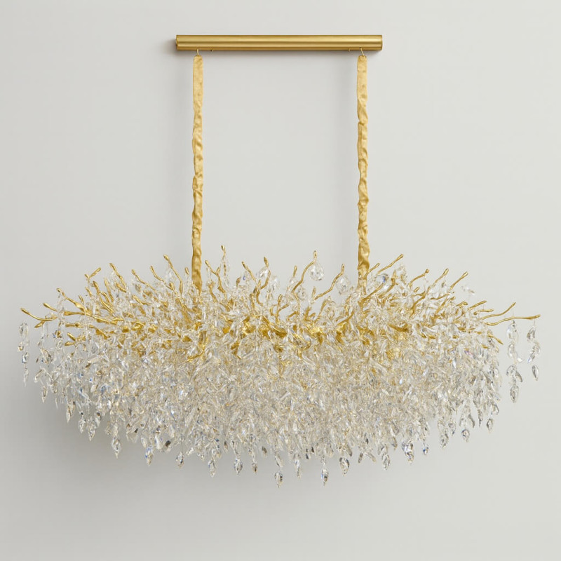 ADANI PREMIUM long, exclusive pendant lamp 180cm made of K9 crystal