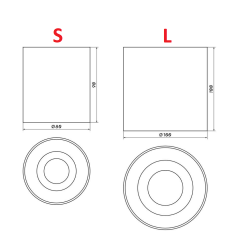 OXYLED NABLA round surface-mounted LED luminaire 2700K/4000K/6500K