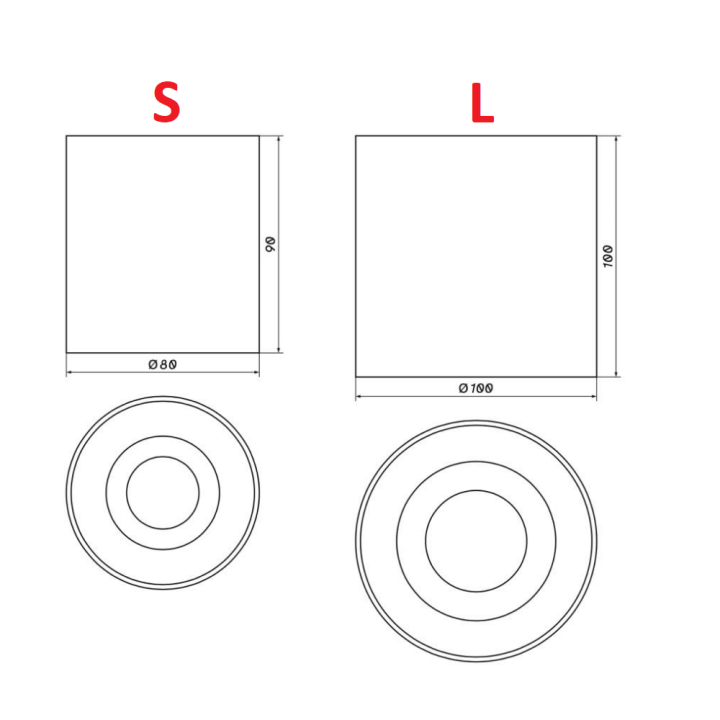 OXYLED NABLA round surface-mounted LED luminaire 2700K/4000K/6500K