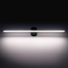 LOONARI SILLA oblong black LED wall lamp 3000K IP44 60/90cm