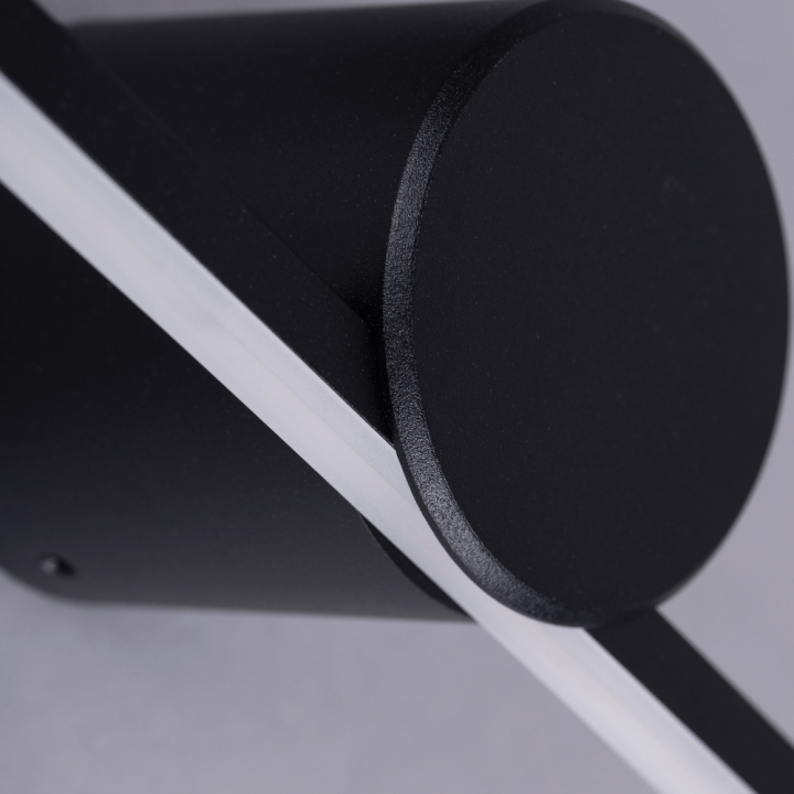 LOONARI SILLA oblong black LED wall lamp 3000K IP44 60/90cm