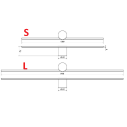 LOONARI SILLA podłużny czarny kinkiet LED 3000K IP44 60/90cm