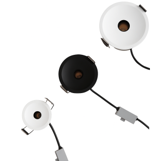 LOONARI NOVA recessed LED fixture 3000K/4000K/6000K white, black