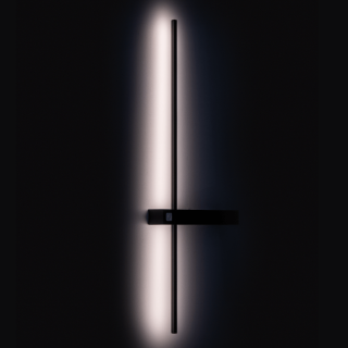 LOONARI SAVI black LED wall lamp 3000K with switch on the housing