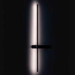 LOONARI SAVI black LED wall lamp 3000K with switch on the housing