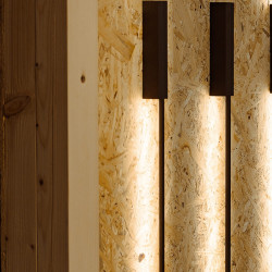 LOONARI VISSO czarny kinkiet LED 3000K 60/90cm