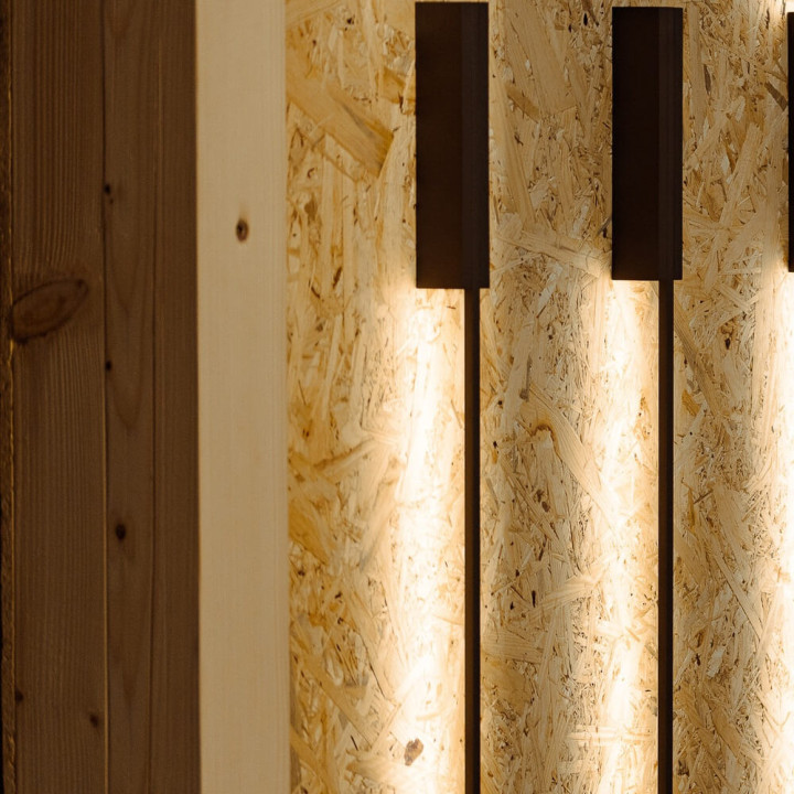LOONARI VISSO czarny kinkiet LED 3000K 60/90cm