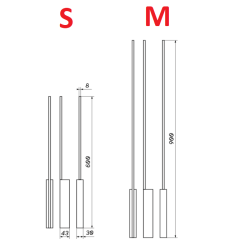 LOONARI VISSO czarny kinkiet LED 3000K 60/90cm