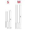 LOONARI VISSO czarny kinkiet LED 3000K 60/90cm
