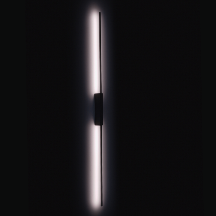 LOONARI VISSO oblong black LED wall lamp 3000K 120/150cm