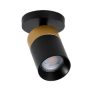 OXYLED CROSTI LACCE SLIM black and gold surface-mounted spotlight GU10