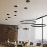 LOONARI MILO lampa wisząca LED Ø60/90/120cm biała, czarna