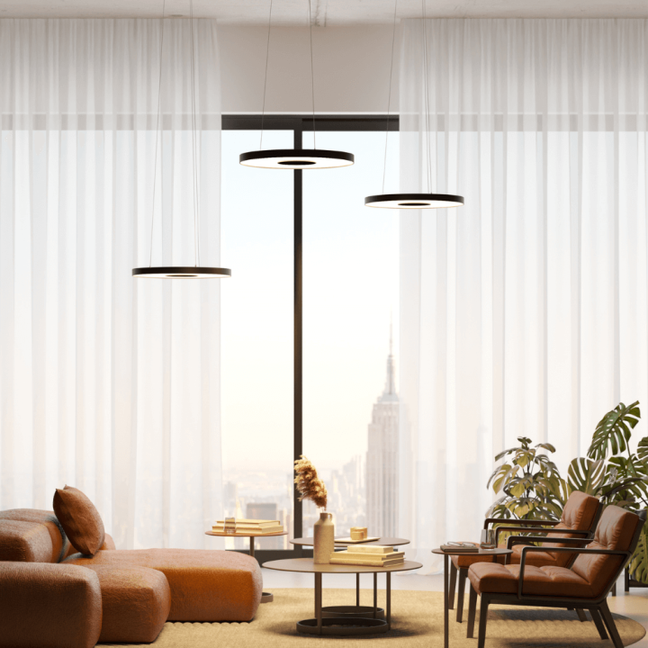 LOONARI NARO lampa wisząca pierścieniowa LED 3000/4000K biała, czarna