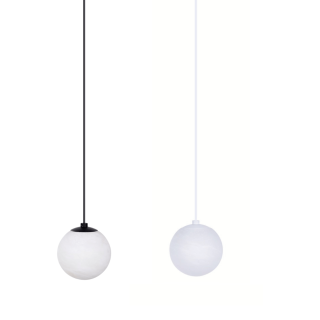 LOONARI EBRO lampa zwieszana LED 3000K kula biała, czarna