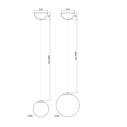 LOONARI EBRO LED pendant lamp 3000K ball white, black
