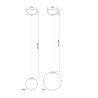 LOONARI EBRO LED pendant lamp 3000K ball white, black LOONARI EBRO LED pendant lamp 3000K ball white, black