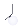 LOONARI ORIA hanging lamp globe G9 10W black opal glass
