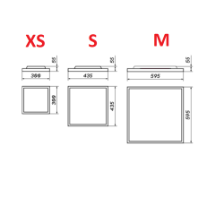 OXYLED SORIA square LED pendant lamp white, black