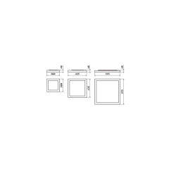 LOONARI VIANA black square LED ceiling lamp 3000K/4000K