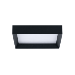 LOONARI VIANA czarny plafon kwadrat LED 3000K/4000K