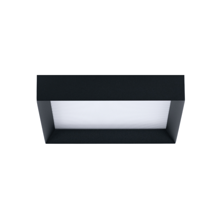 LOONARI VIANA czarny plafon kwadrat LED 3000K/4000K