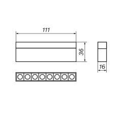 LOONARI MICROLINE DOT8 magnetic LED 8W black