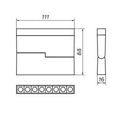 LOONARI MICROLINE DOT8 SPOT łamana czarna lampa LED 8W 3000K 48V