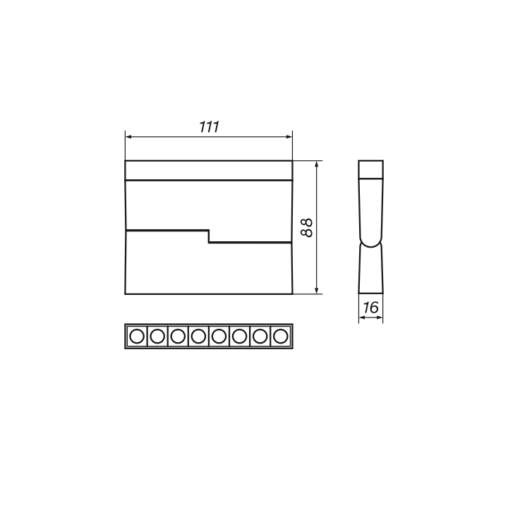 LOONARI MICROLINE DOT8 SPOT łamana czarna lampa LED 8W 3000K 48V