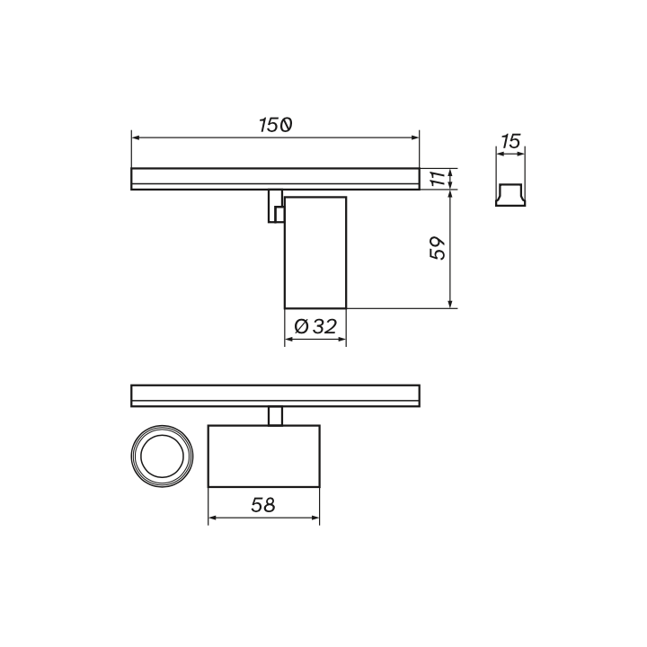 LOONARI MICROLINE S30 DUE LED spotlights 2x5W