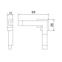 LOONARI MULTILINE łącznik TYP A 90° do szyn SLIM 48V biały, czarny