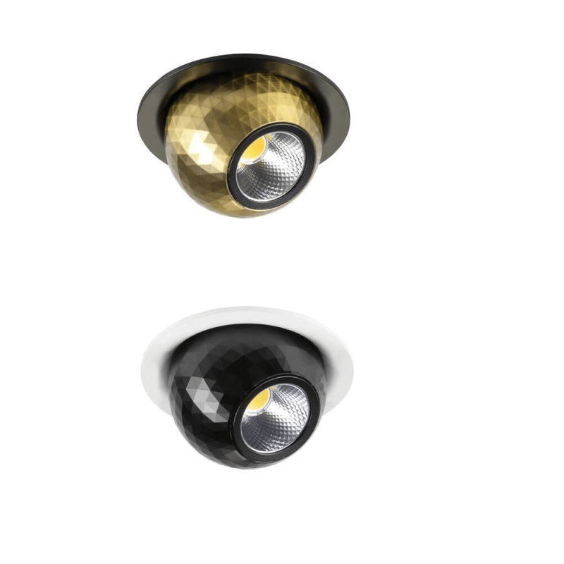 SLV DYSKO recessed ceiling light LED sphere black/gold, white/black