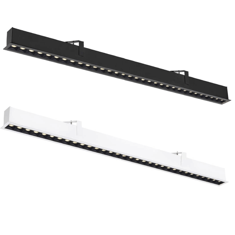 SLV GLENOS PRO LED recessed fixture 130cm white, black