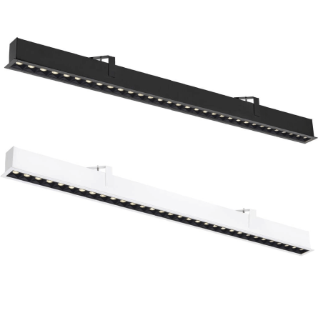 SLV GLENOS PRO LED recessed fixture 130cm white, black