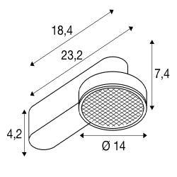 SLV GRIP 1009100/1 nowoczesna lampa sufitowa LED 2700K/3000K 15W IP20