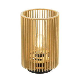 SLV WUD 1010402 drewniana lampa stołowa E27 beżowa w stylu naturalnym
