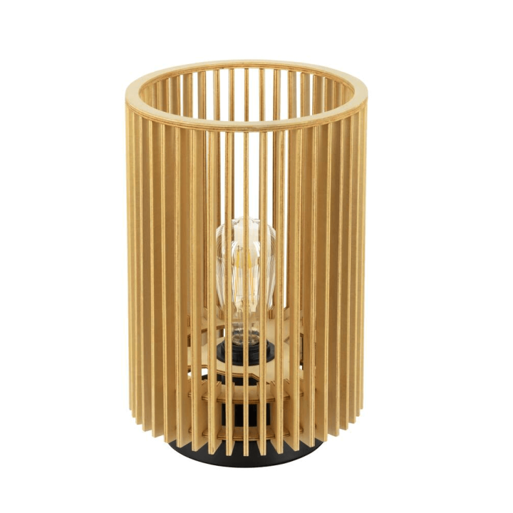 SLV WUD 1010402 drewniana lampa stołowa E27 beżowa w stylu naturalnym