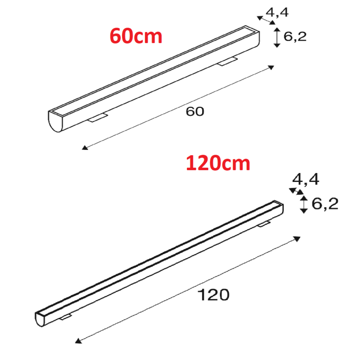 SLV GALEN PRO 1009107/8 lampa zewnętrzna LED 60/120cm IP65