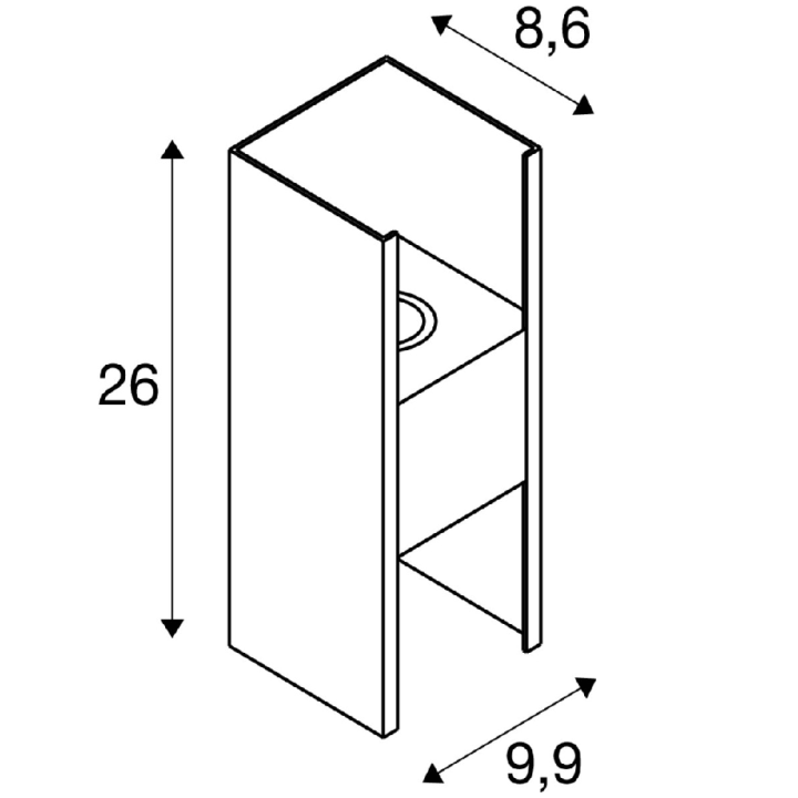 SLV FLATT II 1010101/2 kinkiet zewnętrzny LED IP65 świeci g&oacute;ra/d&oacute;ł
