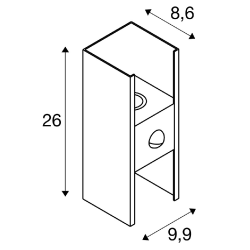 SLV FLATT II 1010107/8 outdoor wall lamp with motion sensor, up/down