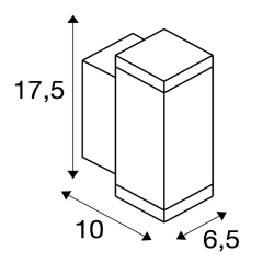 SLV THEO PRO S 1010177/8 LED outdoor wall lamp 2700K IP65 2 colors