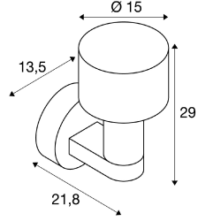 SLV TAHA II 1010195 kinkiet zewnętrzny LED 2200K/2700K IP65