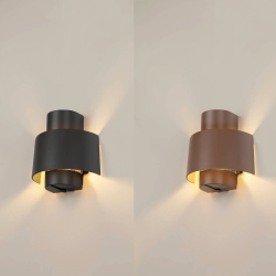 SLV PHOTONI CYL 1008197/8 outdoor wall lamp E27 black, rusty