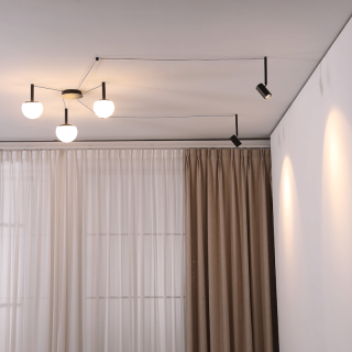 ELKIM GLOWE SPOT nowoczesna lampa sufitowa z kulami i reflektorami LED