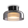 ELKIM GLOSA/N glass surface-mounted LED luminaire 3000K white, black