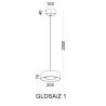 ELKIM GLOSA/Z LED pendant lamp 10W 3000K with a semi-transparent shade