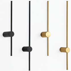 MAXlight Spirit W0413/4/5/6 podłużny kinkiet LED 3000K czarny, złoty