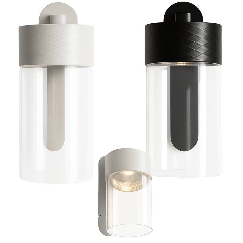 MAXlight Fusion W0411/2/9 glass wall lamp LED 7W black, white, gray