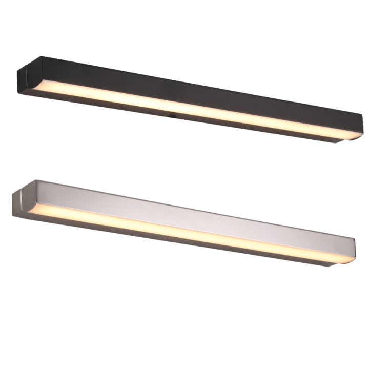 MAXlight Trio W0402/3/4/5 LED oblong wall lamp IP44 black, chrome