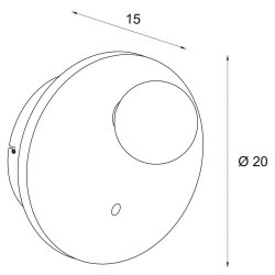 MAXlight Lando W0426 natural stone wall lamp G9 bulb Ø20cm
