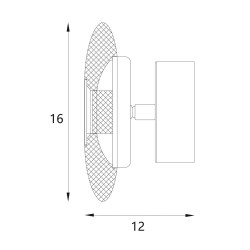 MAXlight Lunaris W0424 luksusowy złoty kinkiet LED 3000K szklany klosz